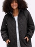 Steppjacke Blousonjacke mit Wellensteppung, warm wattiert Langarm Stehkragen