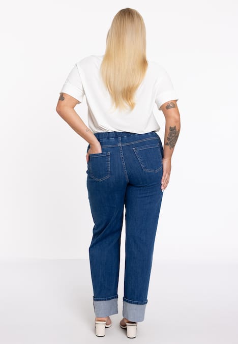 Jeans mit einem elastischen Bund