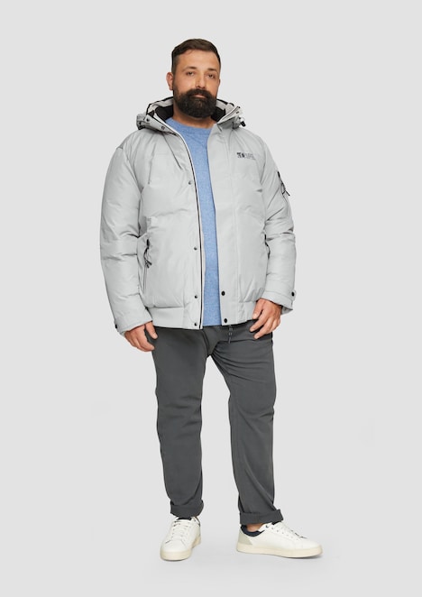 Wasserabweisender wattierter Blouson mit Kontrast-Details