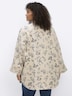 Cape Cape mit Blütenprint und Rippbündchen 3/4-Arm Stehkragen