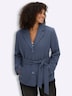 Woll-Jacke Wolljacke mit Bindegürtel Langarm Reverskragen
