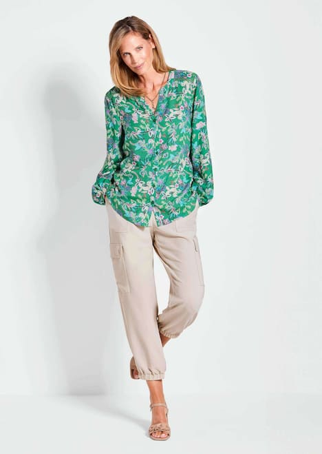 GOLDNER Blouse Blouse met wijde mouwen & paisleymotief