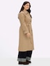 Trenchcoat Trenchcoat mit Kunstleder-Paspeln Umlegekragen
