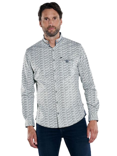 engbers Herren Langarm-Hemd gemustert , Gruen