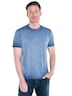 Herren T-Shirt gestreift , Saphirblau