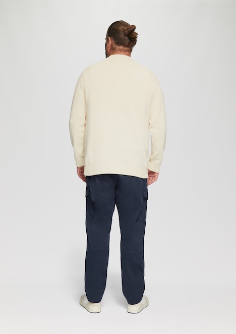Crew-Neck-Pullover mit Farbeffekt