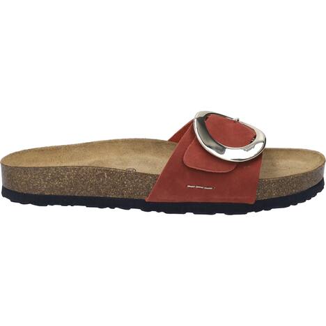 Damen Sandale Hermine 14, rot-kombi