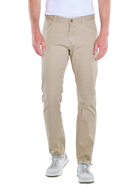 Herren 5-Pocket-Hose regular , Sand