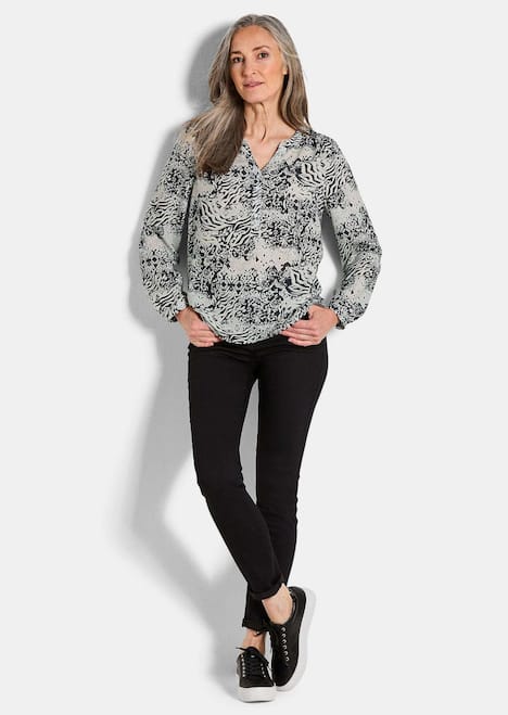 GOLDNER Blouse met print Gedessineerde blouse met unieke print