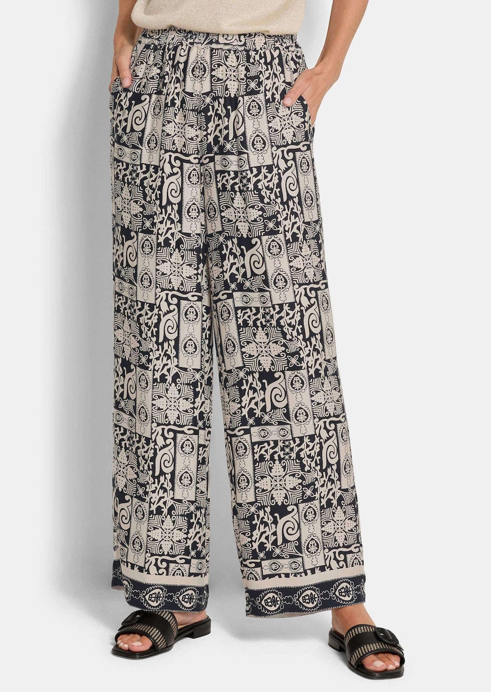 Viskosehose mit Bicolor-Druck