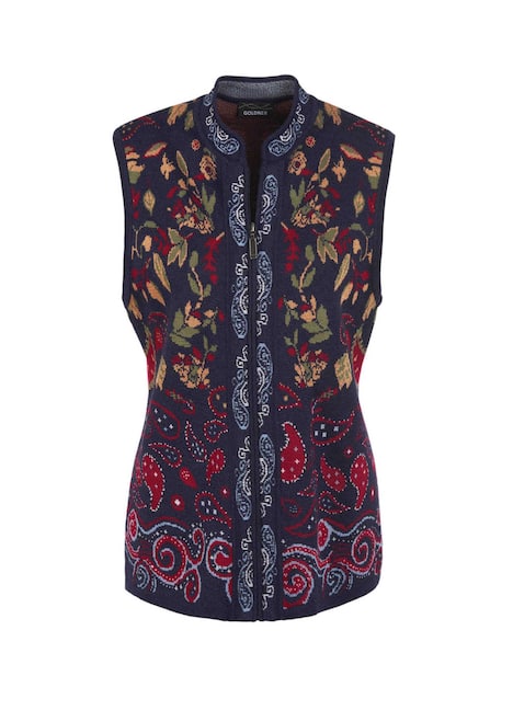 Elegante Viskose-Weste mit Muster