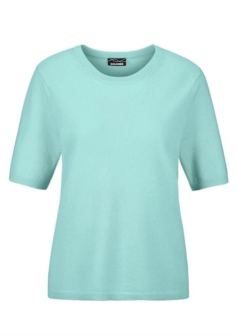 GOLDNER Pullover van kasjmier met ronde hals Pullover van kasjmier met korte mouwen en ronde hals