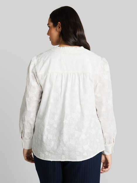 Loose Fit Bluse mit Stickerei