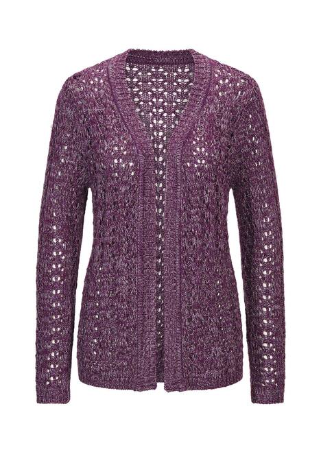 Onderhoudsarm jasje van ajourtricot met Lurex