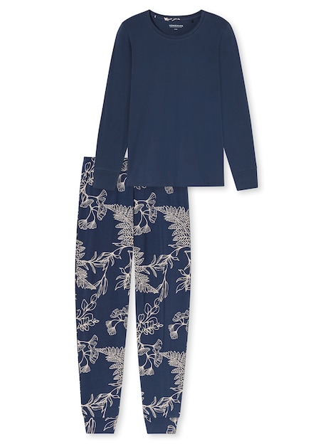 Schiesser Damen Schlafanzug Comfort Essentials admiral