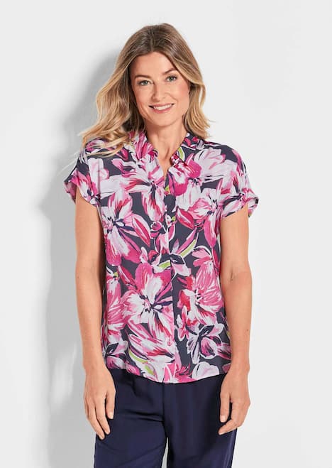 Sommerliche Bluse mit Blumenmuster