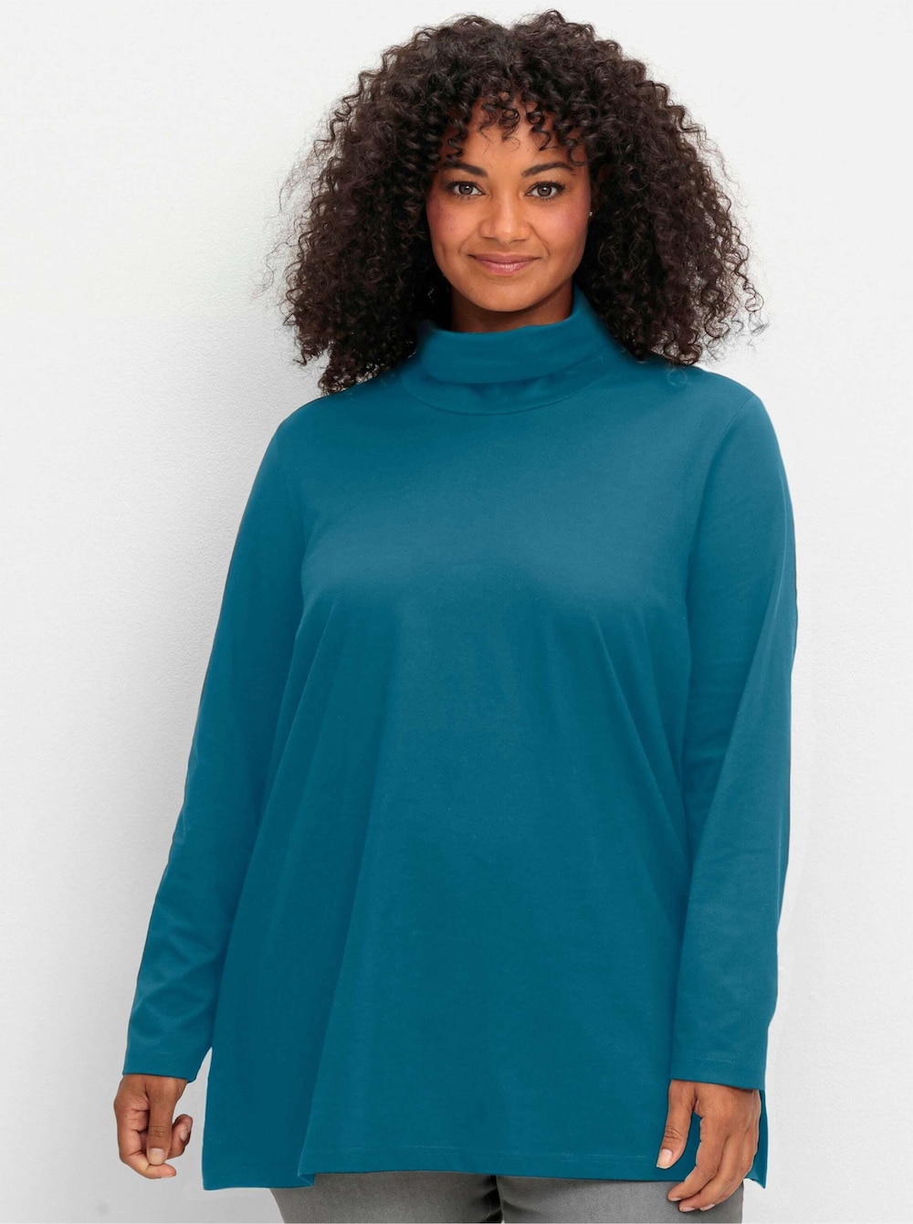 Rollkragenshirt Langarm Uni Rollkragen