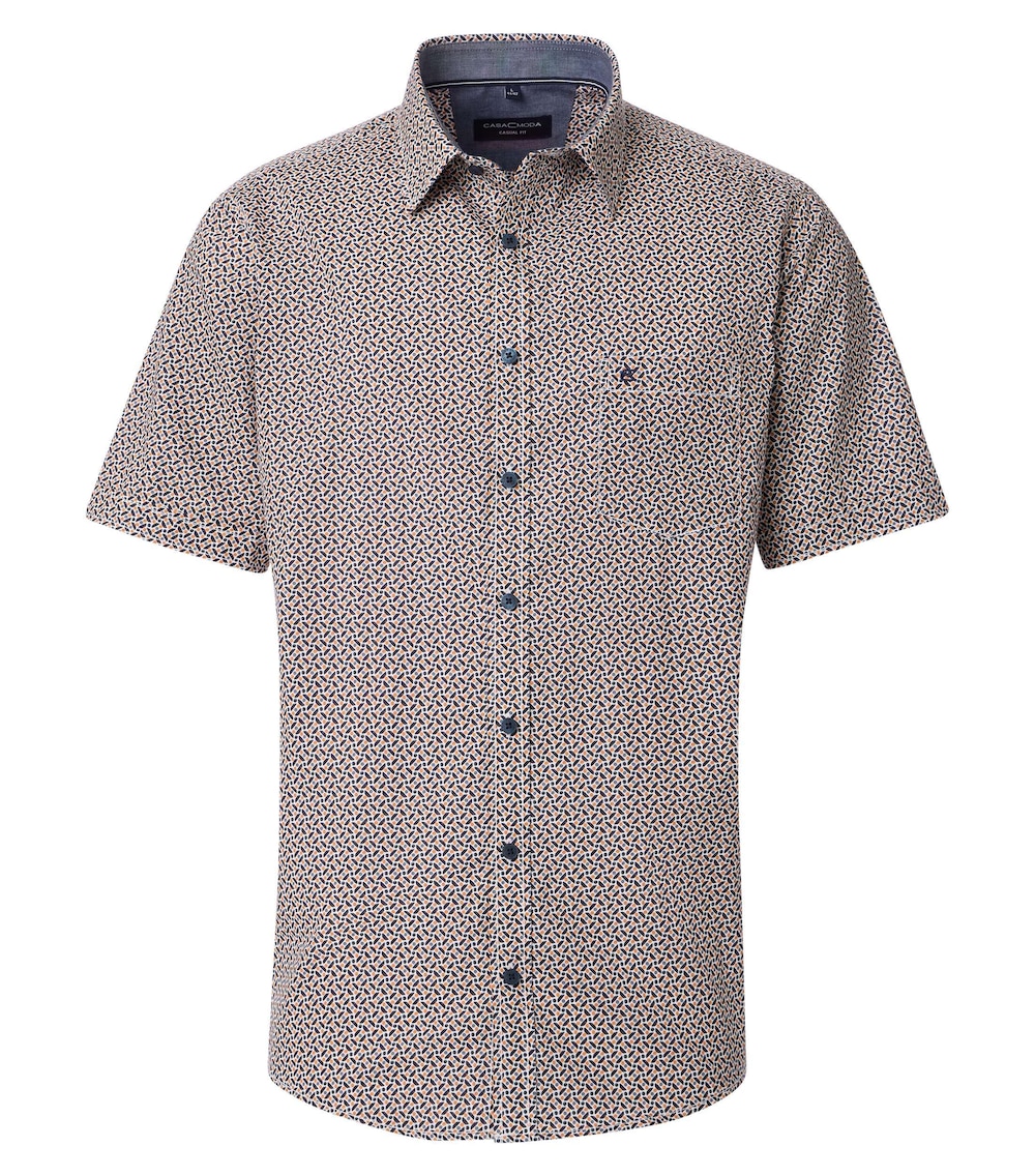 CASAMODA Freizeithemd Kurzarm Print Casual Fit