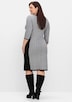 Strickkleid 3/4-Arm Sonstiges Muster Rundhals