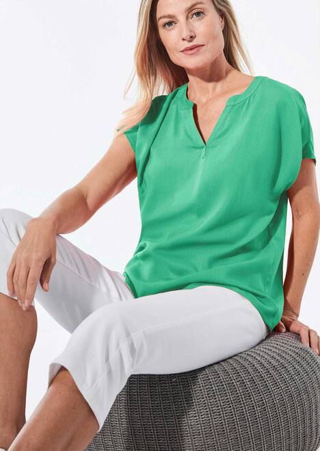 Bluse mit Tunika Ausschnitt