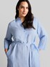 Blusenkleid mit Leinenanteil