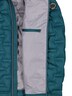 Herren Steppjacke mit Strickkragen , Petrolgruen