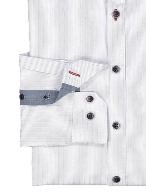 engbers Herren Langarm-Hemd gestreift , Naturweiss