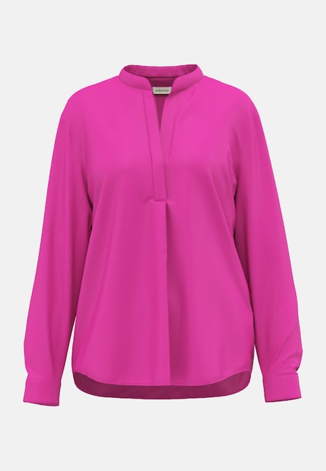 Damen Stehkragenbluse - Uni