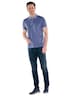Herren Poloshirt aus Baumwolle mit Farbeffekt , Brilliantblau