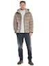 Herren Steppjacke mit abnehmbarer Kapuze , Braunbeige