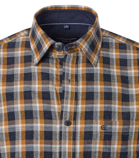 Flanellhemd kariert Casual Fit