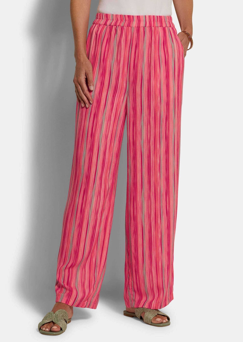 Viskosehose mit Streifen-Muster