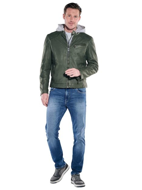 engbers Herren Lederjacke , Gruen