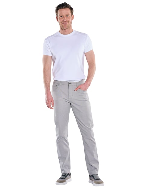 Herren Sportive 5 Pocket Hose aus Baumwolle , Silbergrau