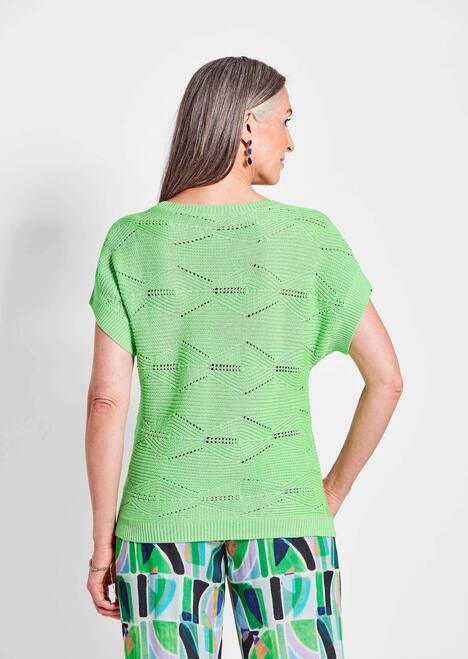 Kurzarm Baumwoll-Strickshirt