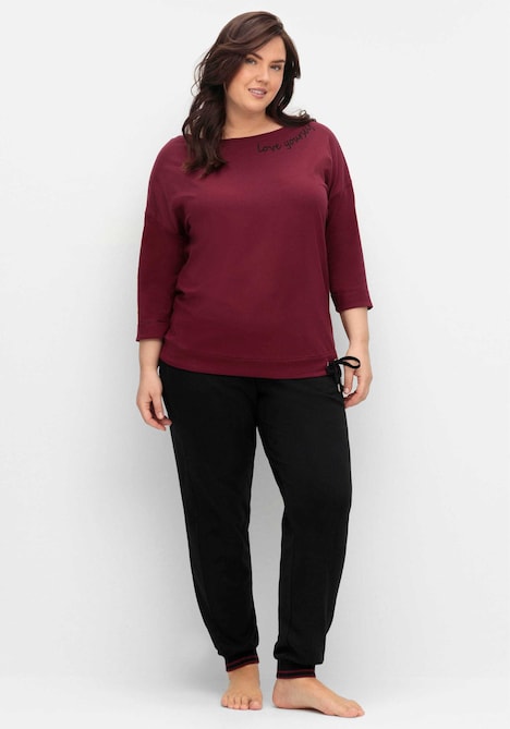 Langarmshirt Langarm Uni Ohne Kragen