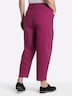 Twill-Hose Bundfaltenhose aus Twill, mit Barrel-Leg normal Elastische Einsätze