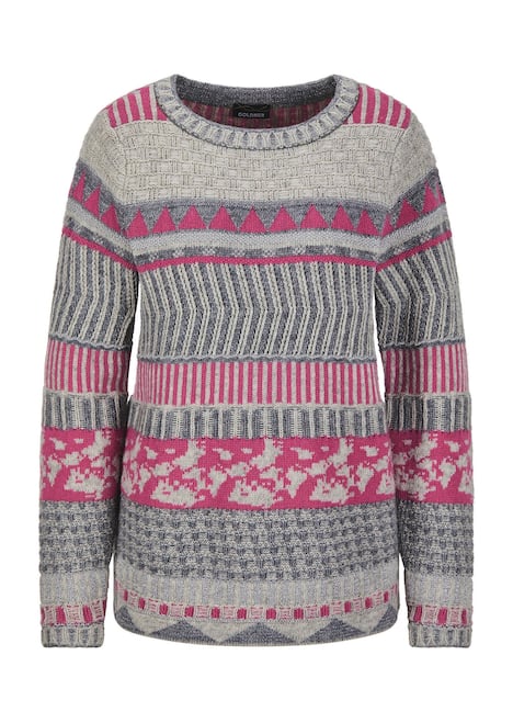 GOLDNER Trui Pullover met modieus Noors dessin