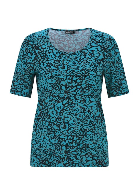 Viskoseshirt mit Leo Print