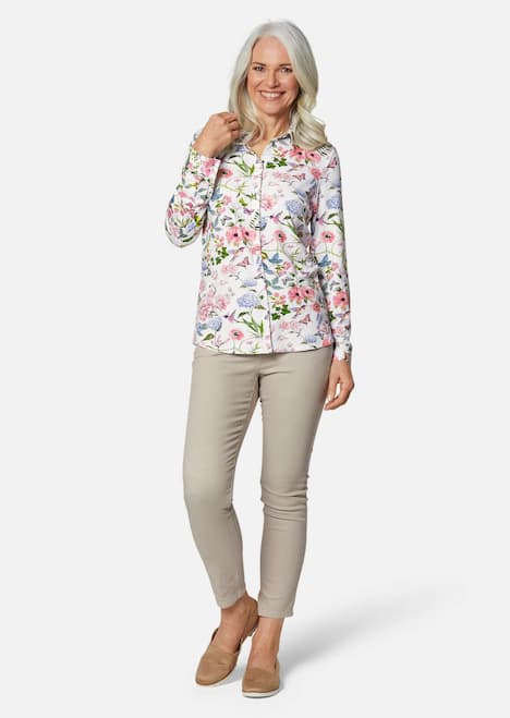 Expressieve jersey blouse met stretch