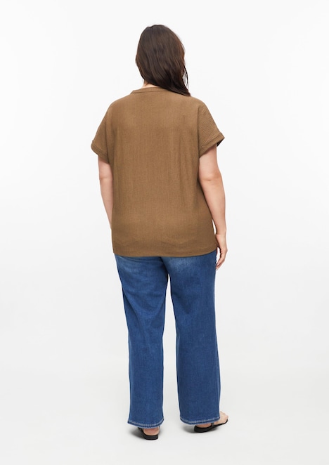 Strukturiertes T-Shirt
