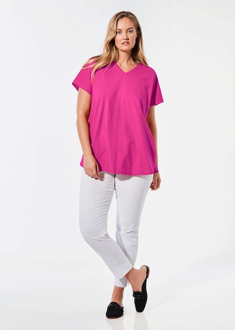 Luftiges Shirt mit schmaler Blende