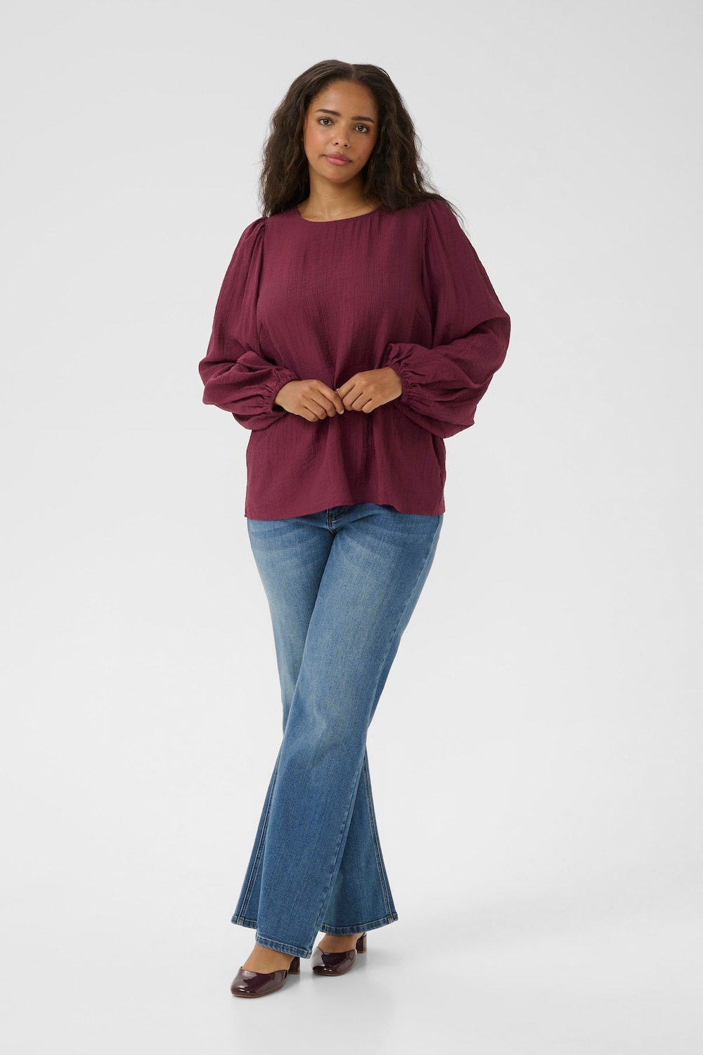 Langarm-Bluse Regular fit