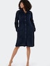 Schiesser Damen Bademantel Teddy Fleece - dunkelblau