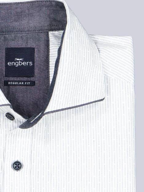 engbers Herren Langarm-Hemd mit Haifischkragen , Reinweiss
