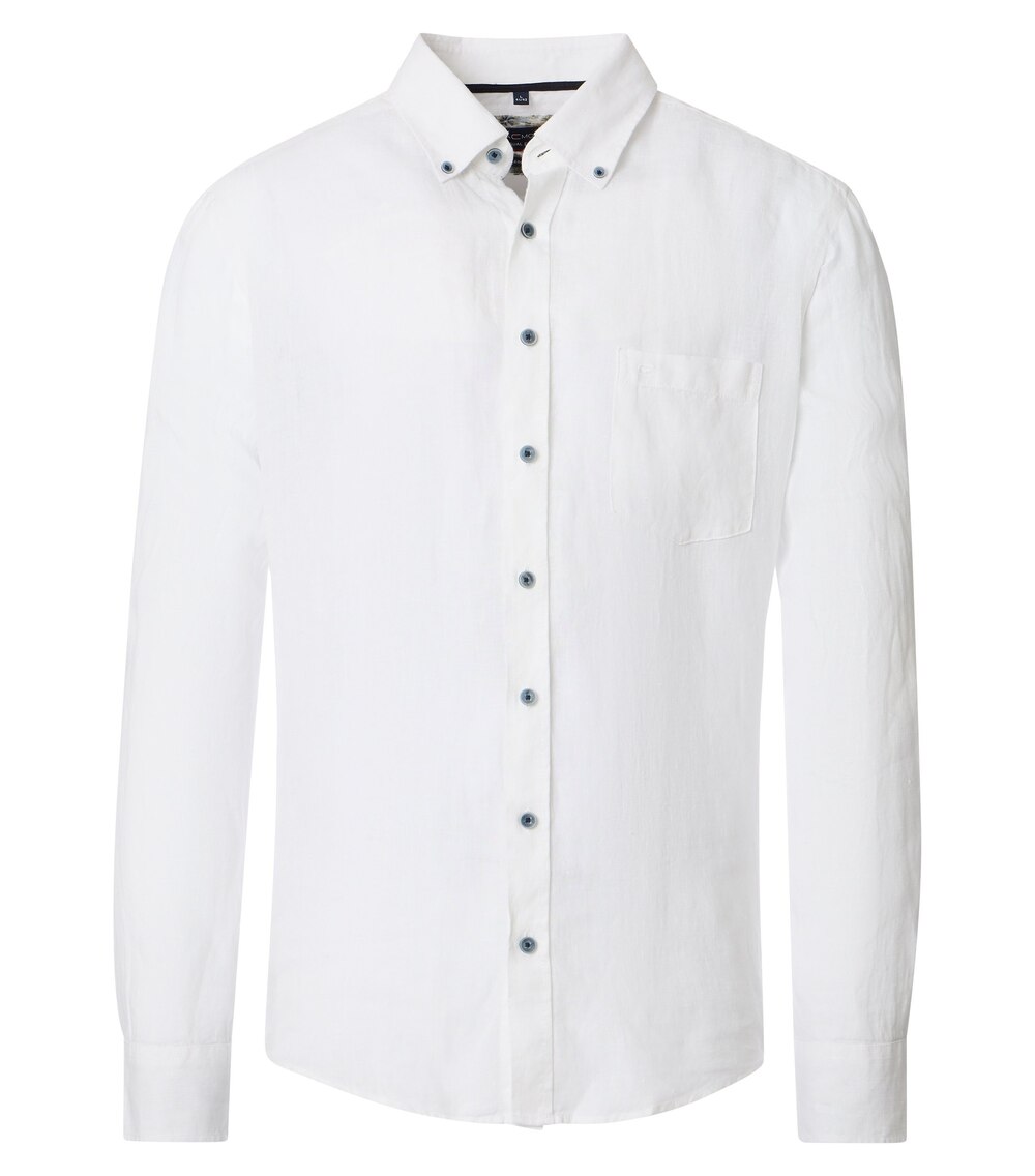 Leinenhemd uni Casual Fit