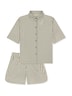 Schiesser Damen Pyjama Selected Premium oliv