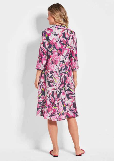 Hemdblusenkleid mit Allover-Print
