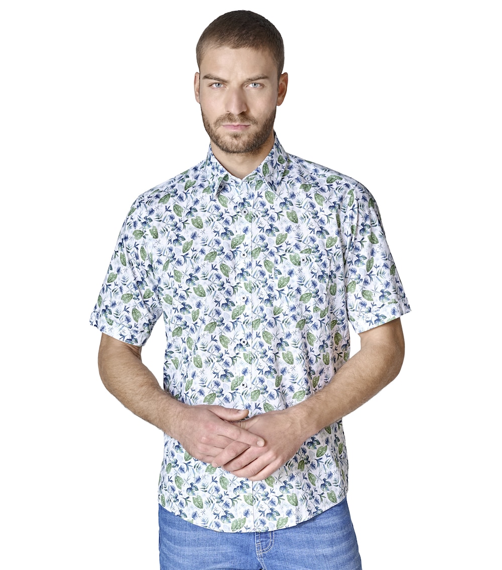Freizeithemd Kurzarm Print Casual Fit