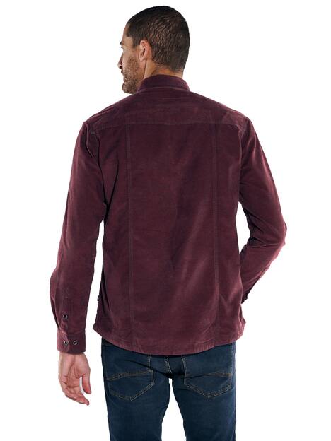 engbers Herren Langarm-Hemd uni , Bordeaux